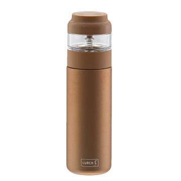 Přenosná termo láhev se sítkem na čaj Lurch 00240917 - 400 ml light rose
