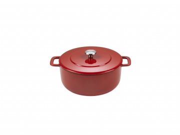 Combekk - Litina- holandská trouba 24 cm červená/red 190124RD